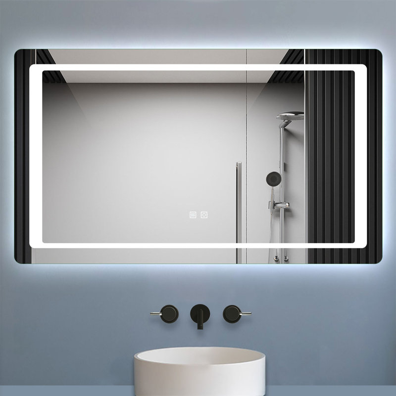 Ivy Bronx 1200 X 700 LED Bathroom Mirror With Demister Dual Touch